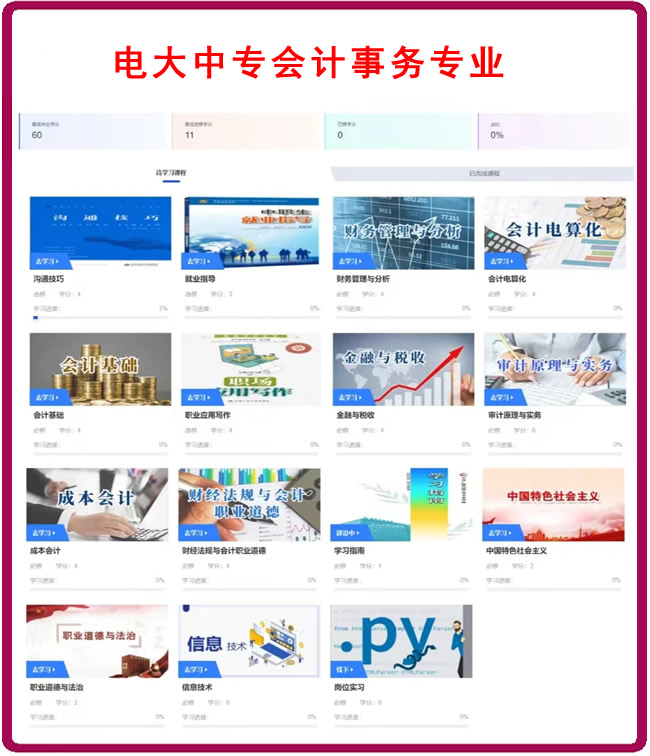 電大中專會計事務(wù)專業(yè)學(xué)習(xí)資料